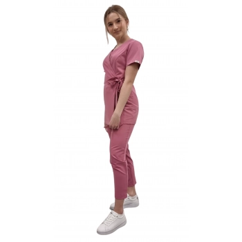 Komplet medyczny kosmetyczny  basic premium brudny róż roz. M